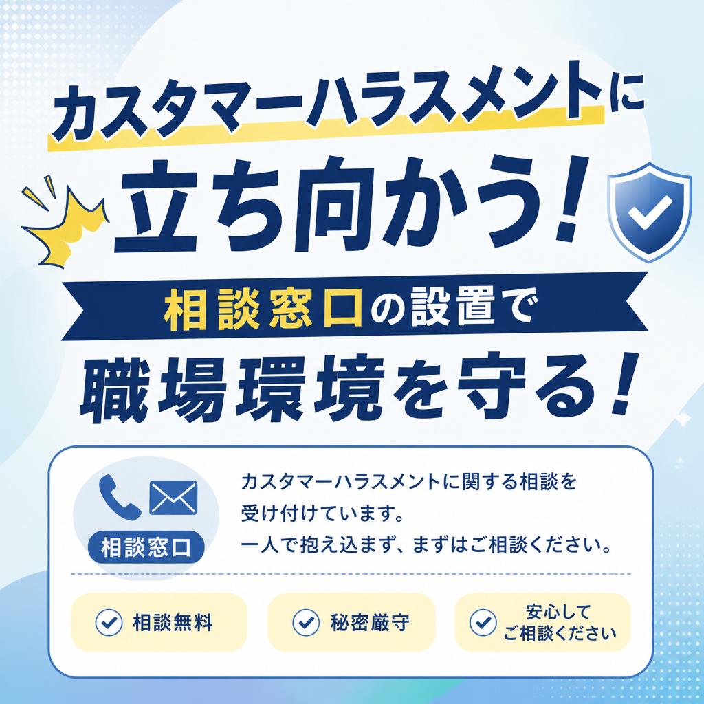 カスタマーハラスメントに立ち向かう！相談窓口の設置で職場環境を守る！